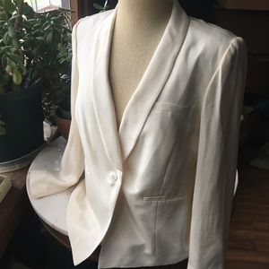 Cream Silk Blazer